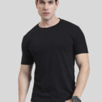 Midnight Black | Round Neck T-shirt | Regular Fit | Pure Cotton