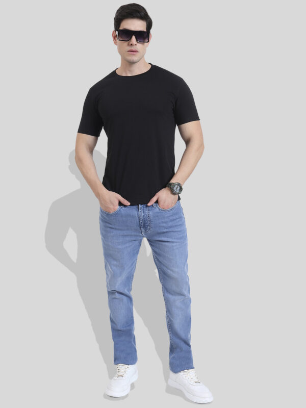 Midnight Black | Round Neck T-shirt | Regular Fit | Pure Cotton